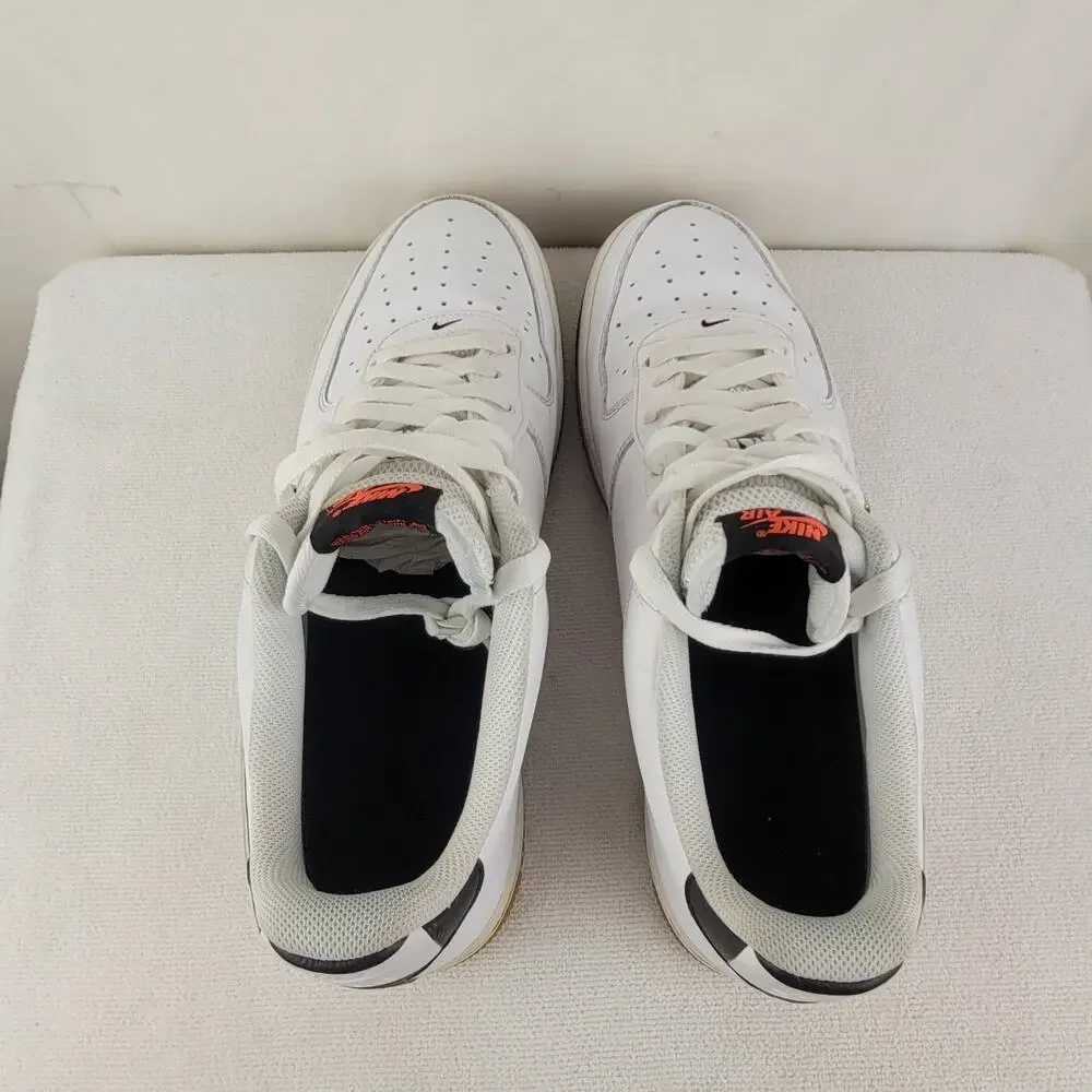 Nike Air Force One Low NBA LV8 white bright crimson sneakers Size 12.5 men